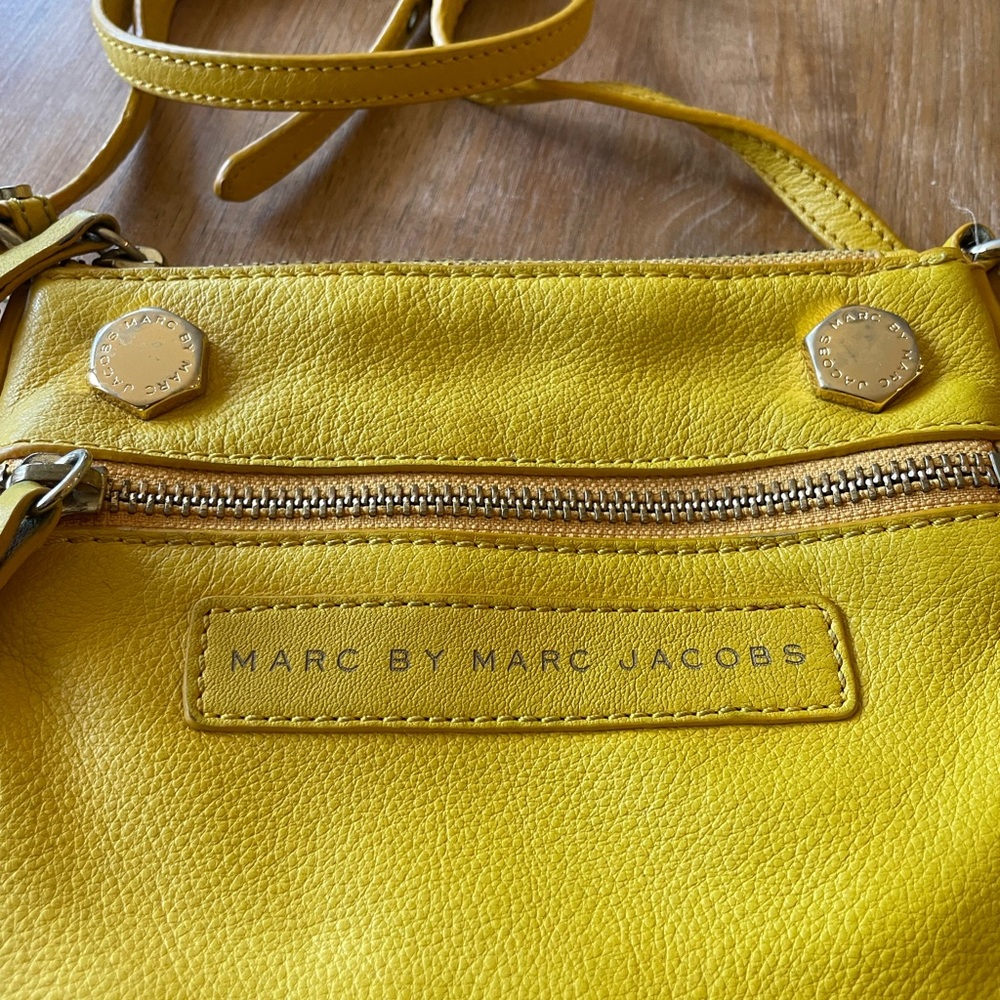 Marc by Marc Jacobs Sunny Yellow Crossbody Bag with Gold Hardware